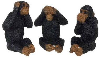 Monkey, See No Evil, Set of 3