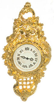 Wall Ornament Clock, 24 gold plate