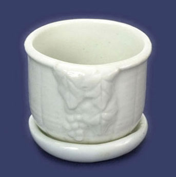Porcelain Planter with Saucer