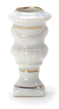 Porcelain Roma Urn with Gold Trim
