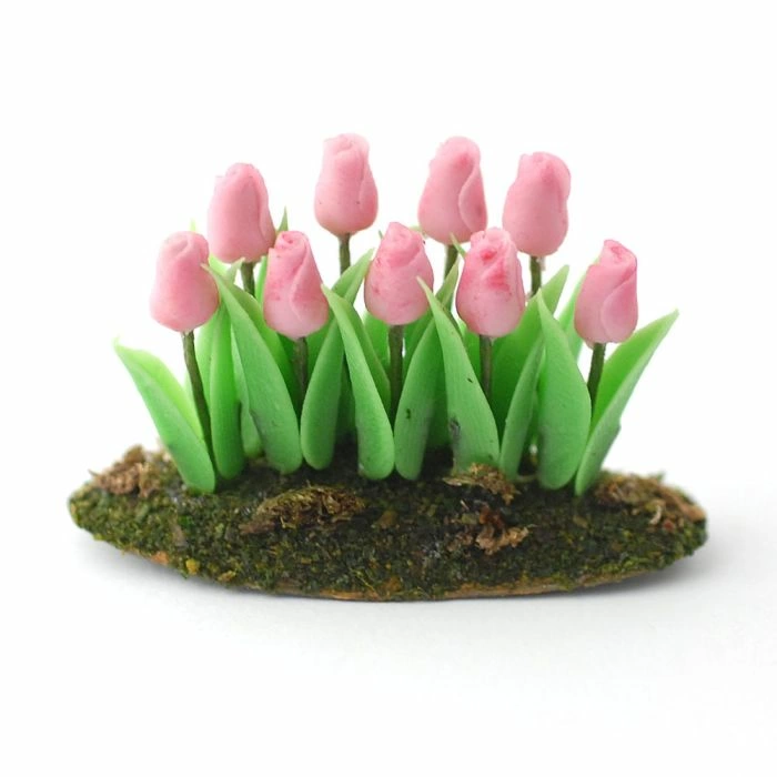 Pink Tulip Flower Bed