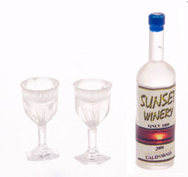 WHITE WINE/2 GOBLETS WINE