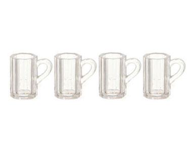 BEER MUGS/CLEAR/4