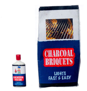 CHARCOAL BRIQUETS with LIGHT