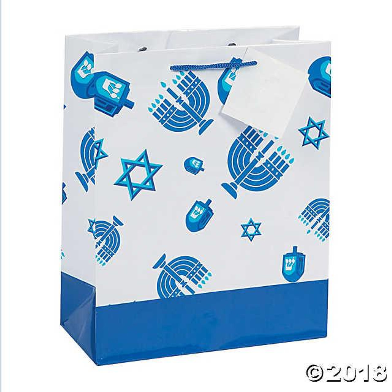 Hanukkah Icons Gift Bags with Gift Tags - Dozen