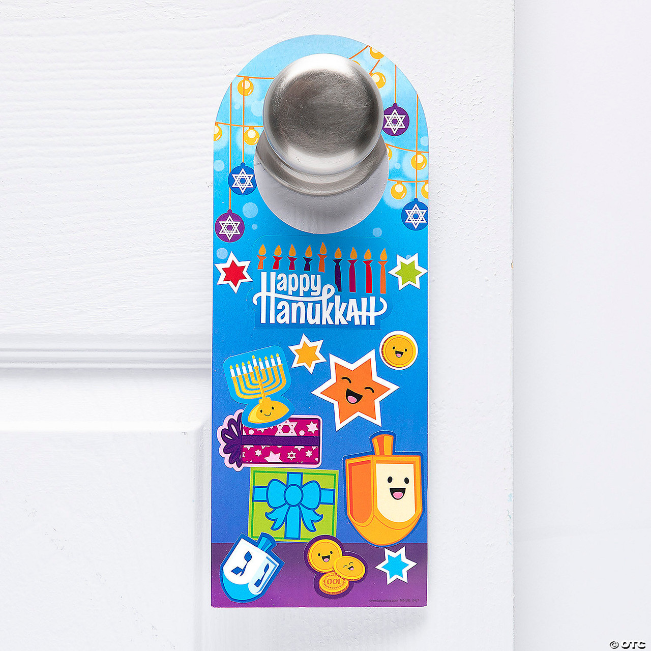 Hanukkah Doorknob Hanger Sticker Scenes - Pack of 12
