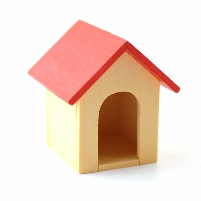 Dog Kennel with Red Roof
