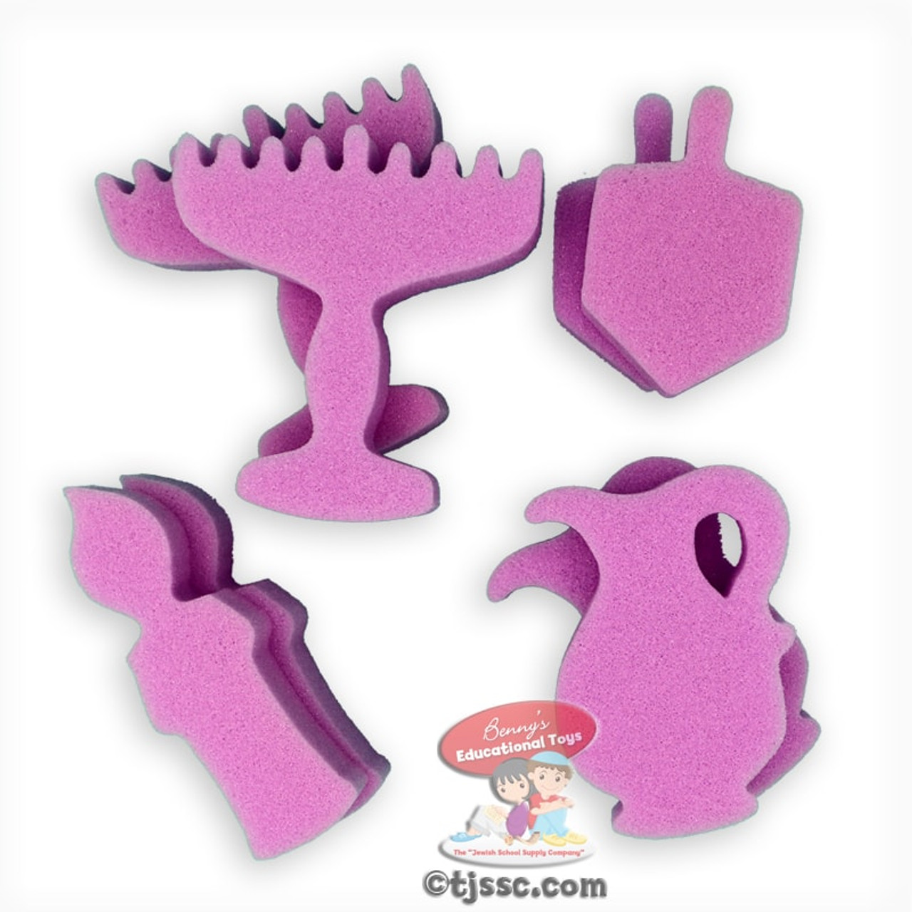 Affordable Synthetic Hanukkah (Chanukah) Coloring Sponge Set