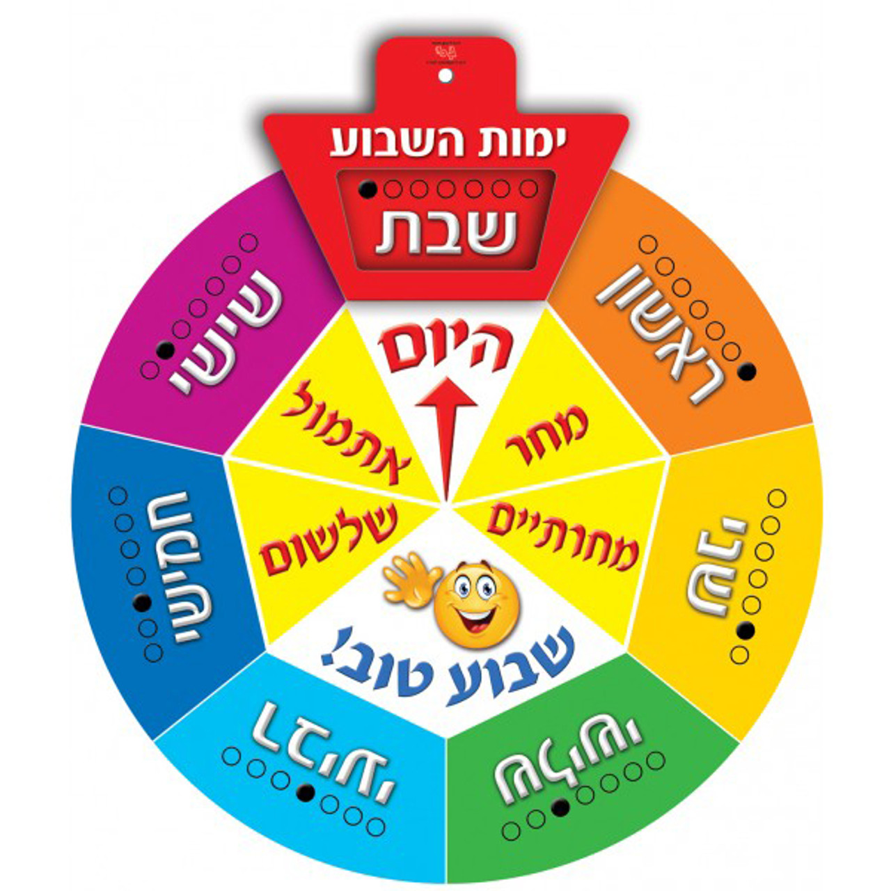 Days of the Week Wheel Large Interactive Classroom Display
