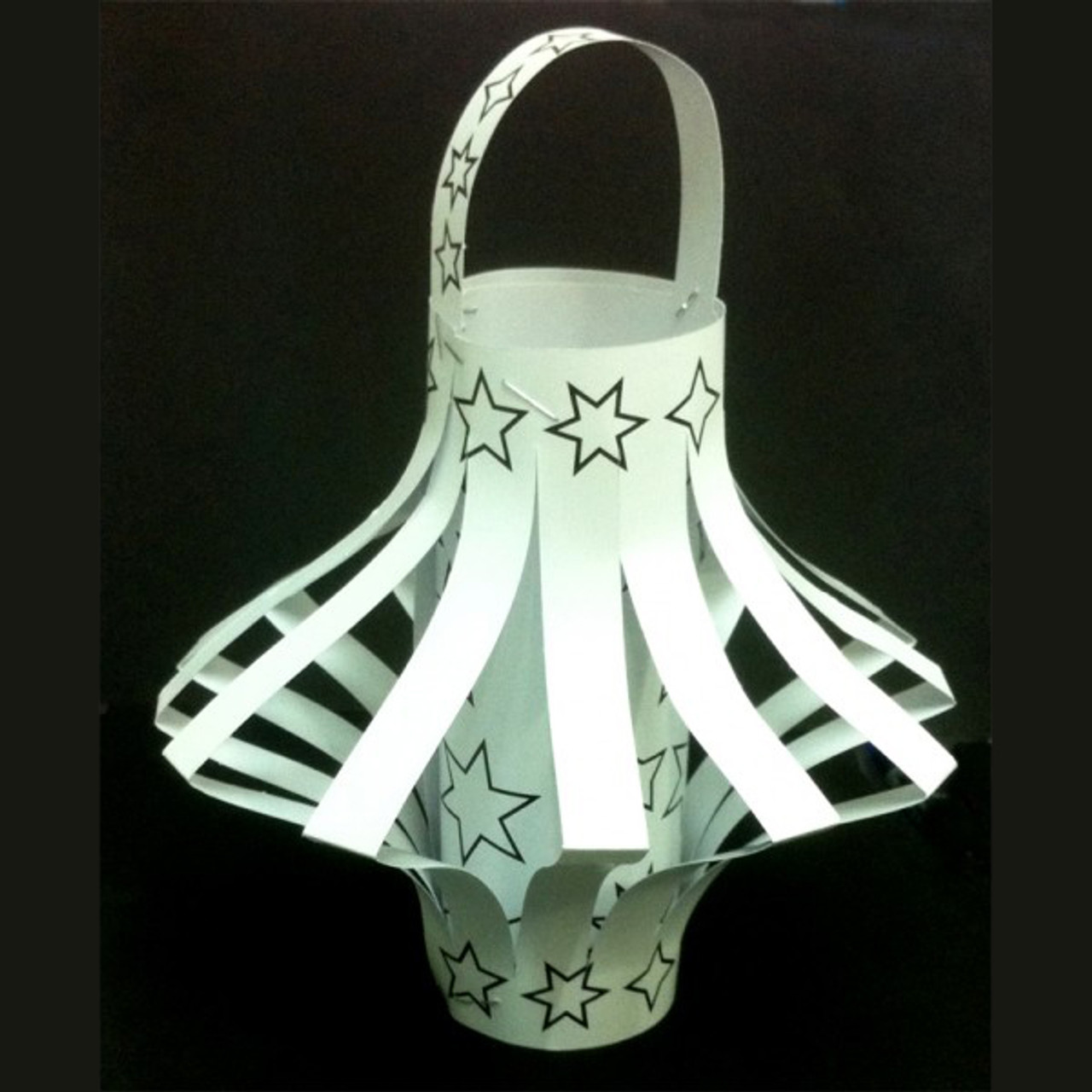 Card-Stock Lampshade Lantern for Coloring as Sukkah Decoration (36)