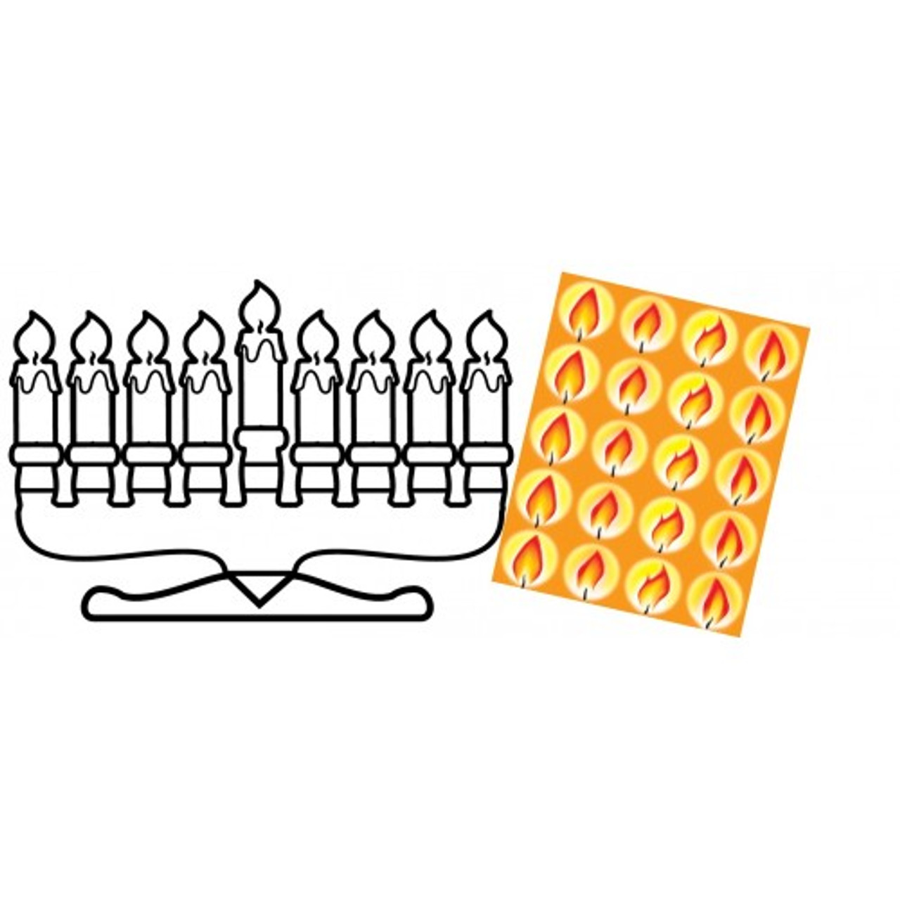 Menorah for decoration with Stickers (36)