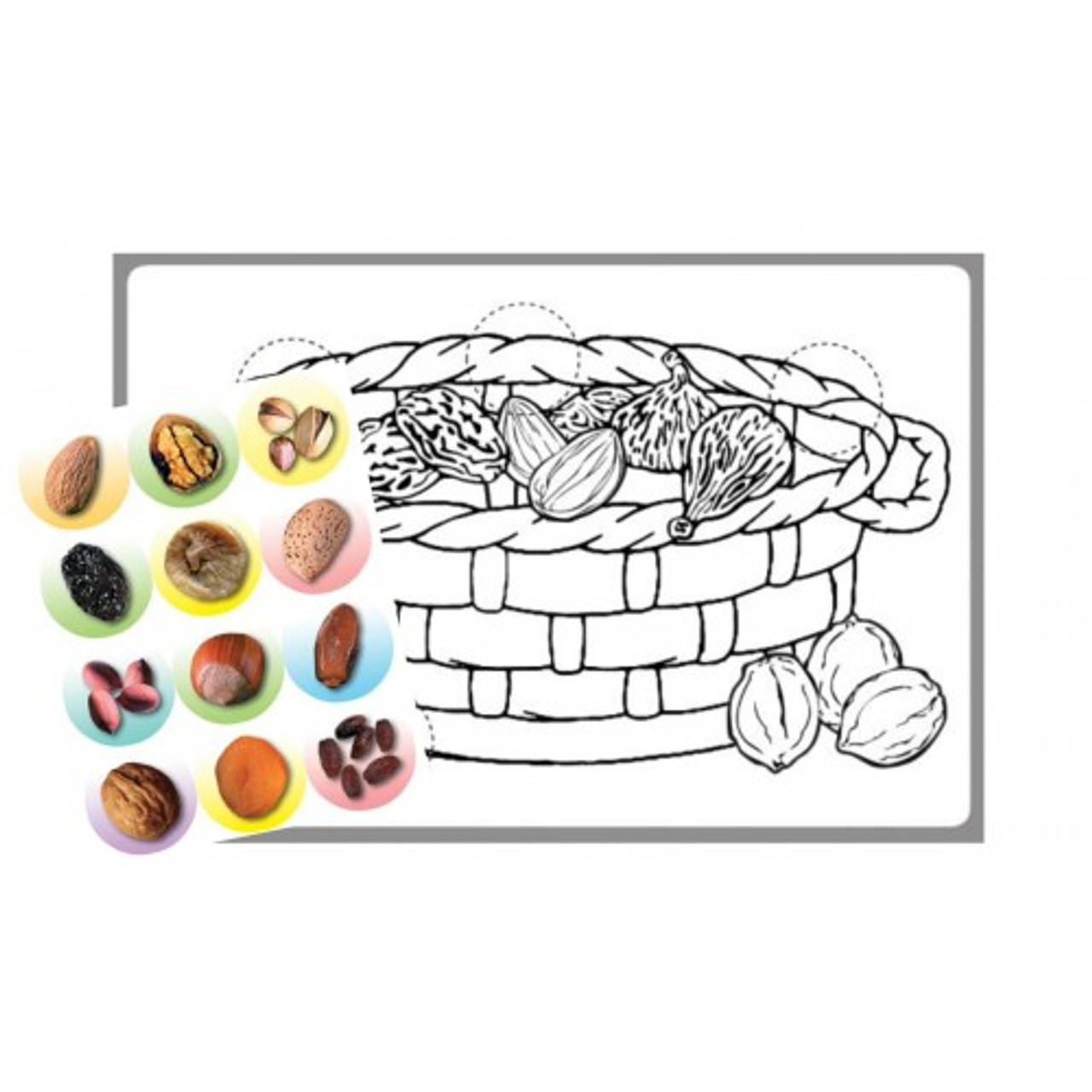 Dried Fruits Basket + Stickers Arts and Craft (36)