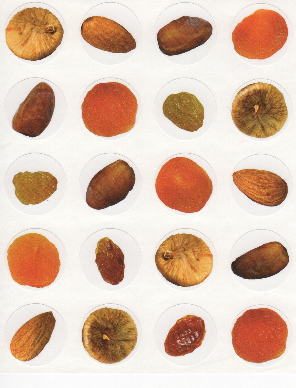 Dried Fruit Stickers New 1" (200)
