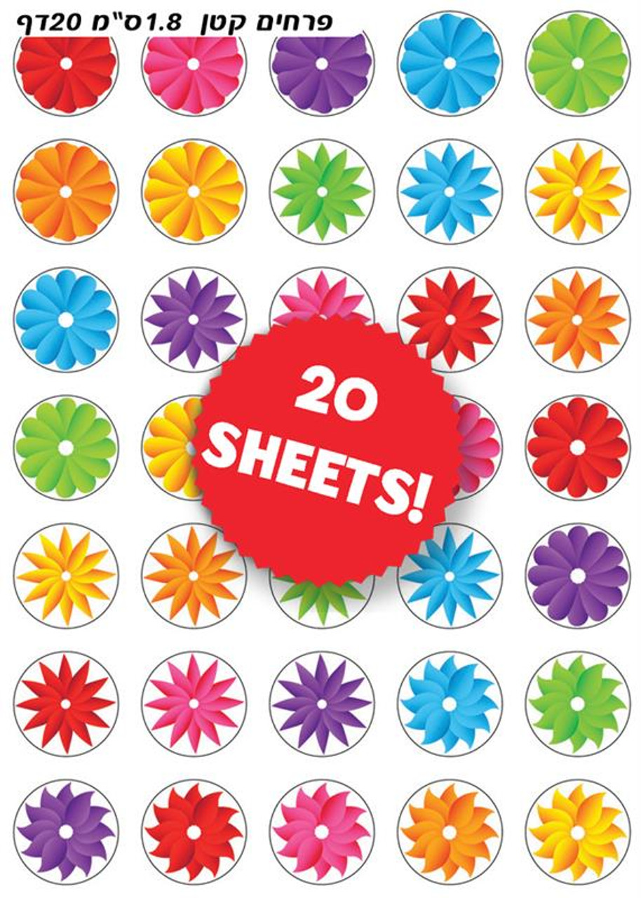 Flowers Stickers 0.7" (700)