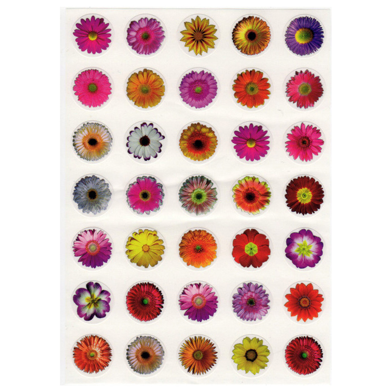 Flowers Stickers 0.6" (350)