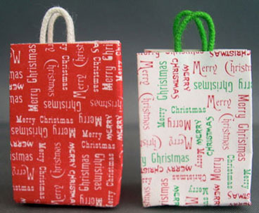 Merry Christmas Shopping Bag- White