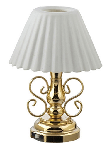 LED Ornate Table Lamp With Fluted Shade