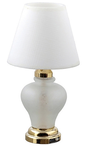 LED White Glass Table Lamp
