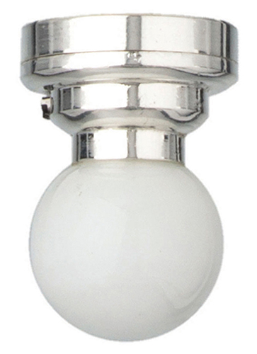 SILVER GLOBE CEILING LAMP, LED