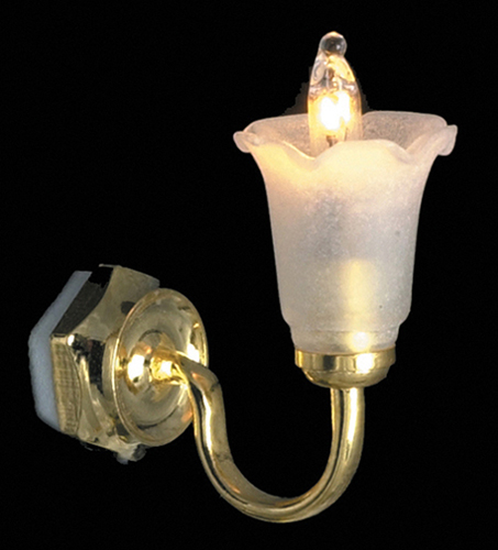 Single Frosted Tulip Sconce