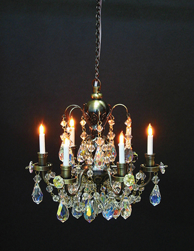 6-Arm Crystal Chandelier