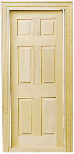 Interior 6-Panel Door with Trim