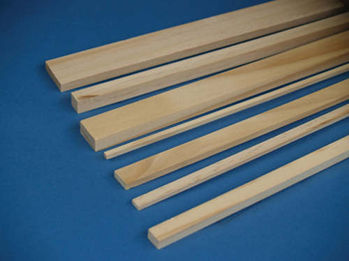 12 Pc - 1/8" X 3/8" Pine Stripwood