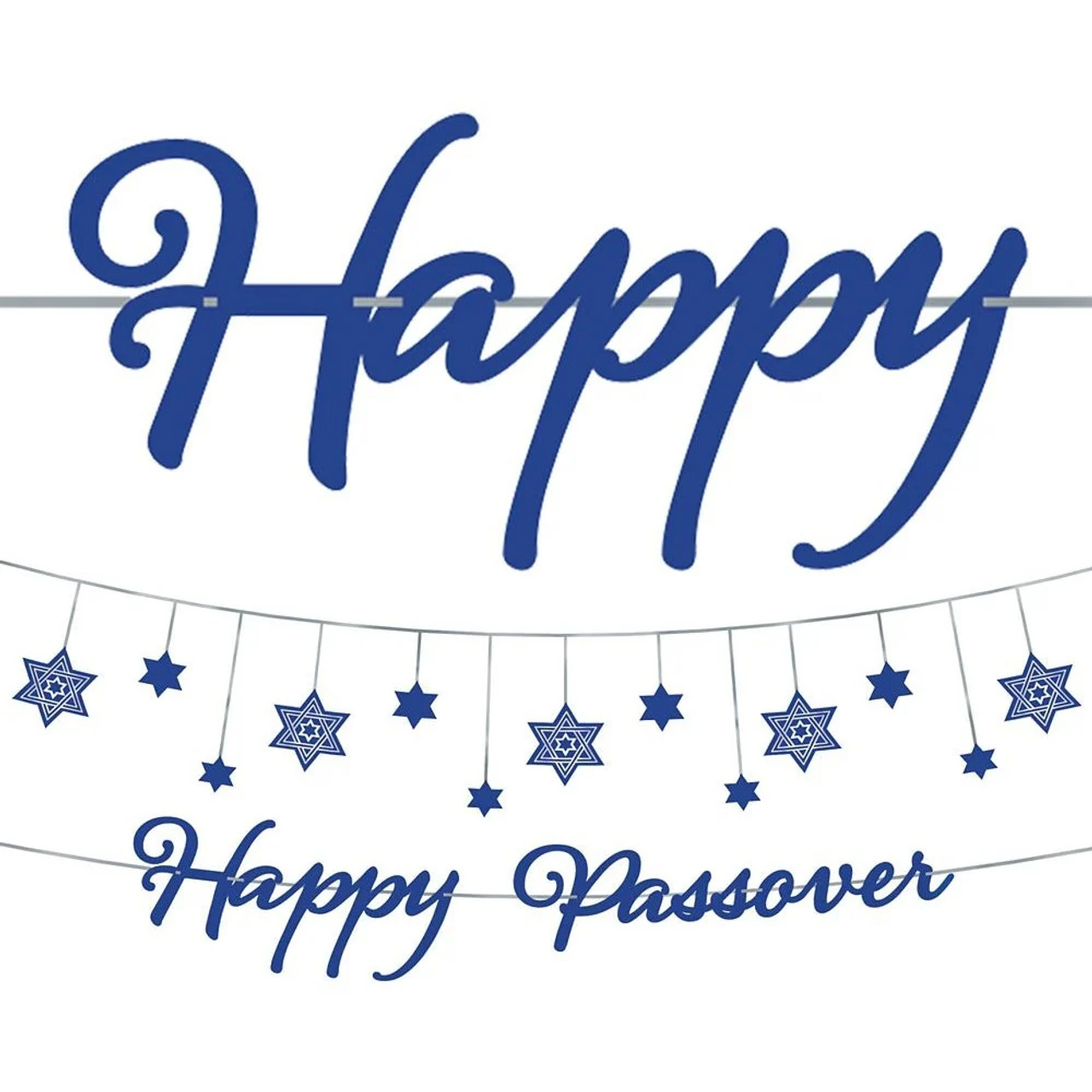 2 Banner Set happy Passover and Star of David