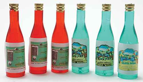 Wine Bottles, 6 per package