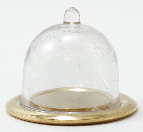 Gold Tray With Clear Dome