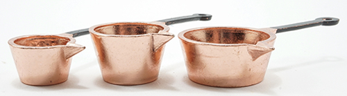 Copper Pots, 3 pc