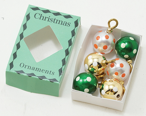 Christmas Ornaments In Green Box