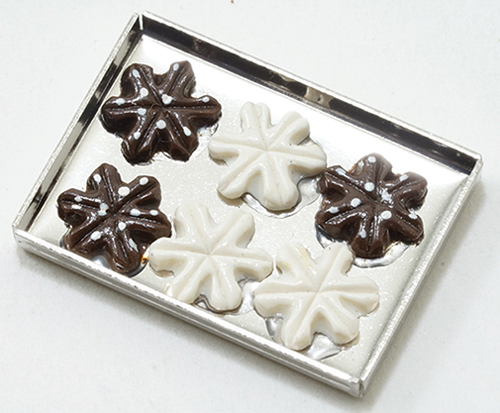 Snowflake Cookies on a sheet