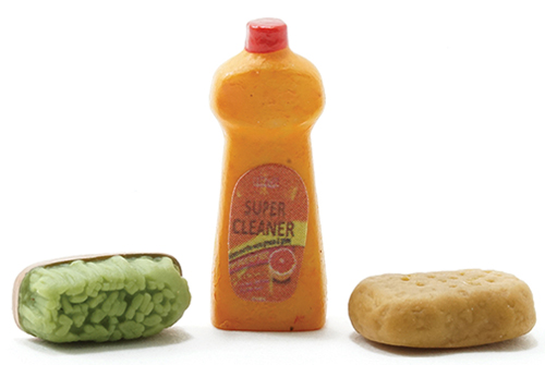 Soap, Sponge, And Scrub Brush