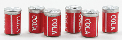 Cola Cans, 6 pc