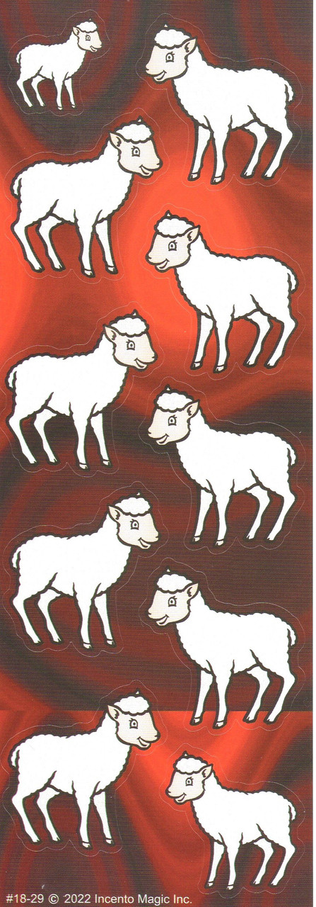 Lamb stickers about 1.5" X 1.25" stickers for Passover