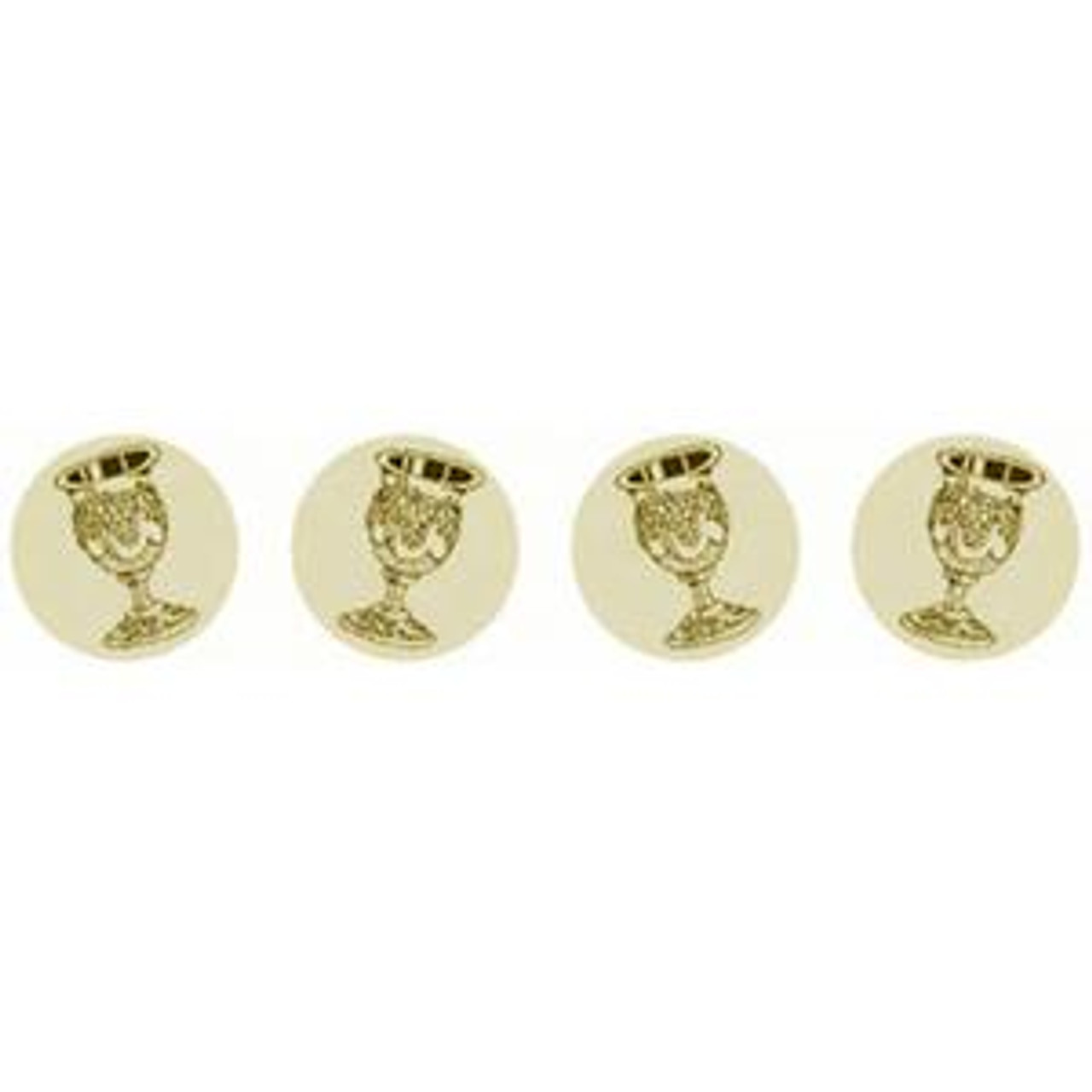 Gold Tiny Kiddush Cups 0.50" Stickers