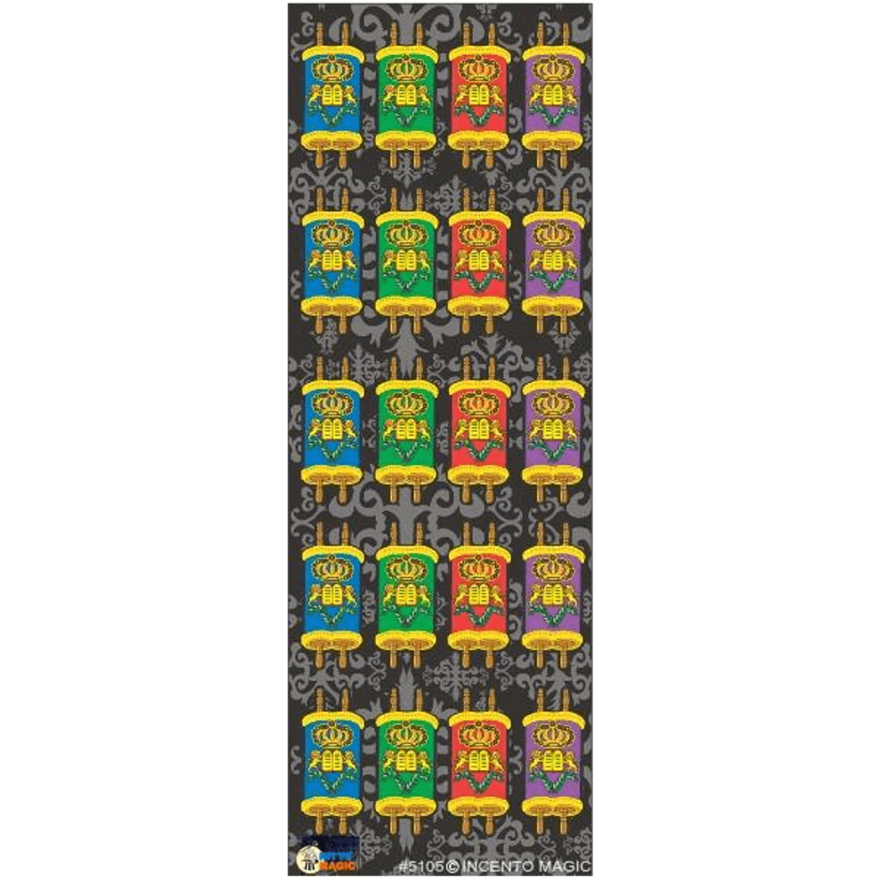 Small Colored Dressed Torah Die Cut Sticker - Jewish Stickers