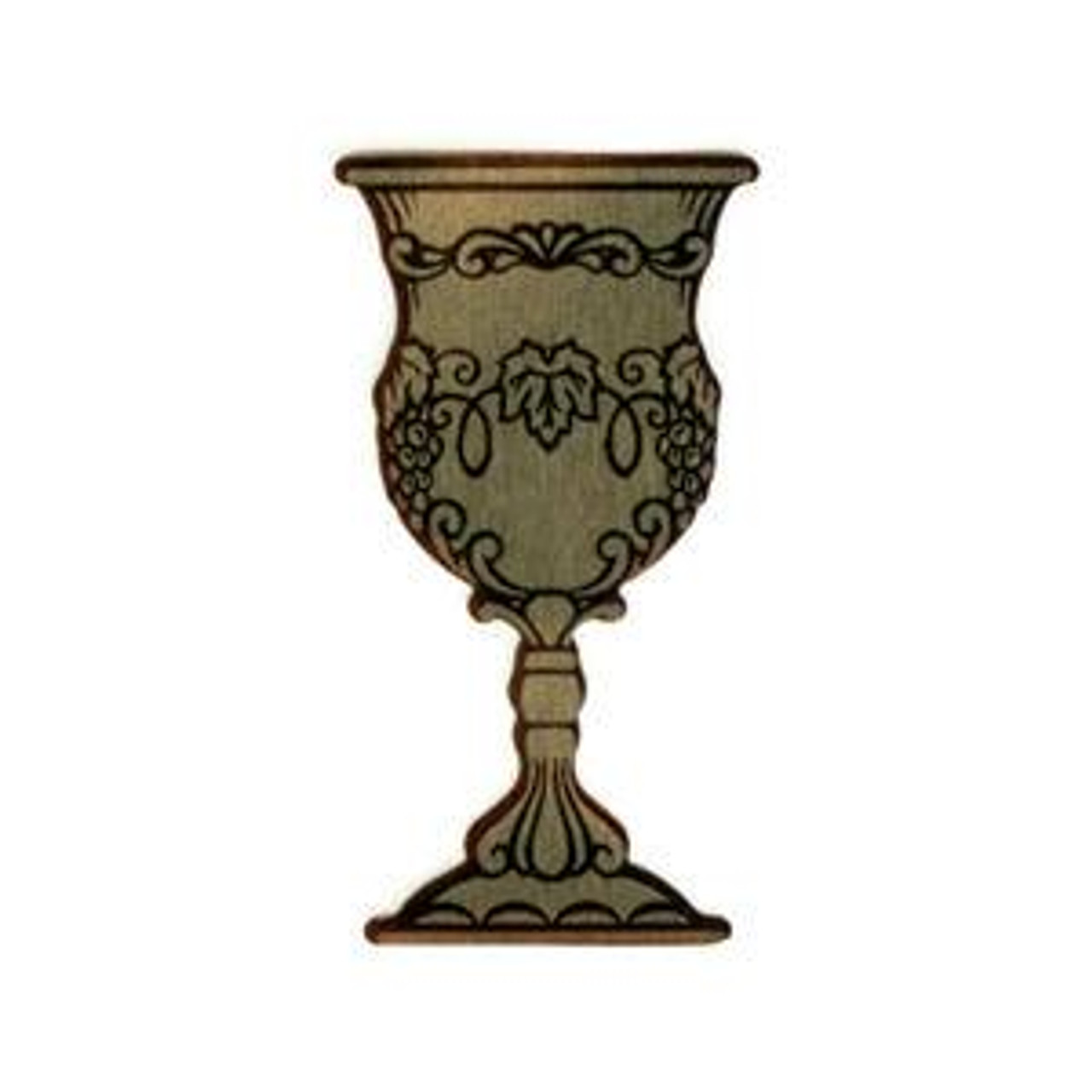 Medium Gold Kiddush Cup - Die Cut Jewish Stickers