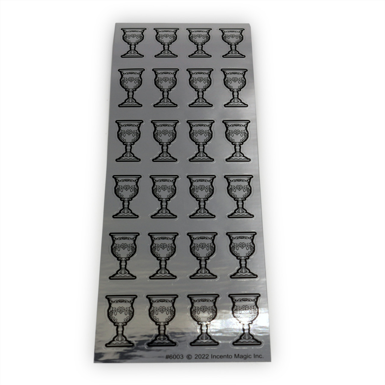 Small Silver Kiddush Cup 1.2" - Die Cut Jewish Stickers