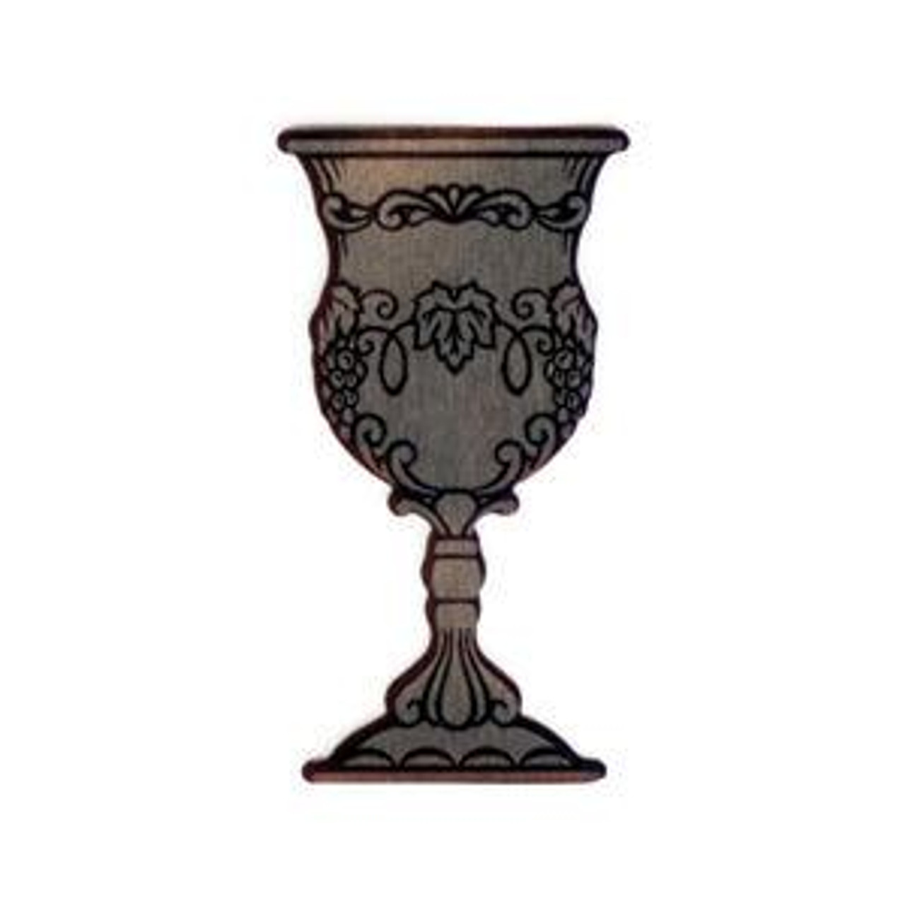 Small Gold Kiddush Cup 1.2" - Die Cut Jewish Stickers