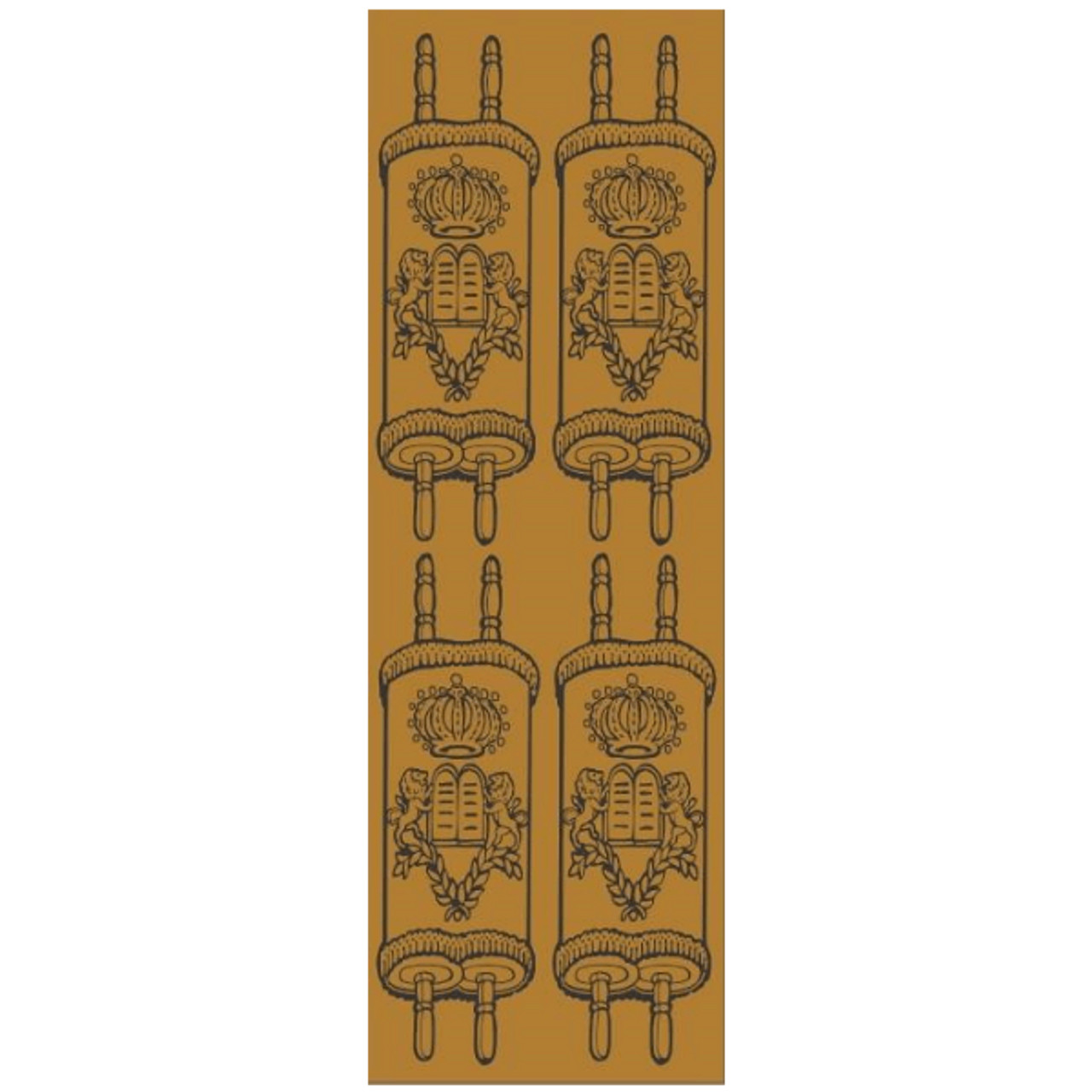 X-Large Gold Dressed Torah Die Cut Sticker - Jewish Stickers