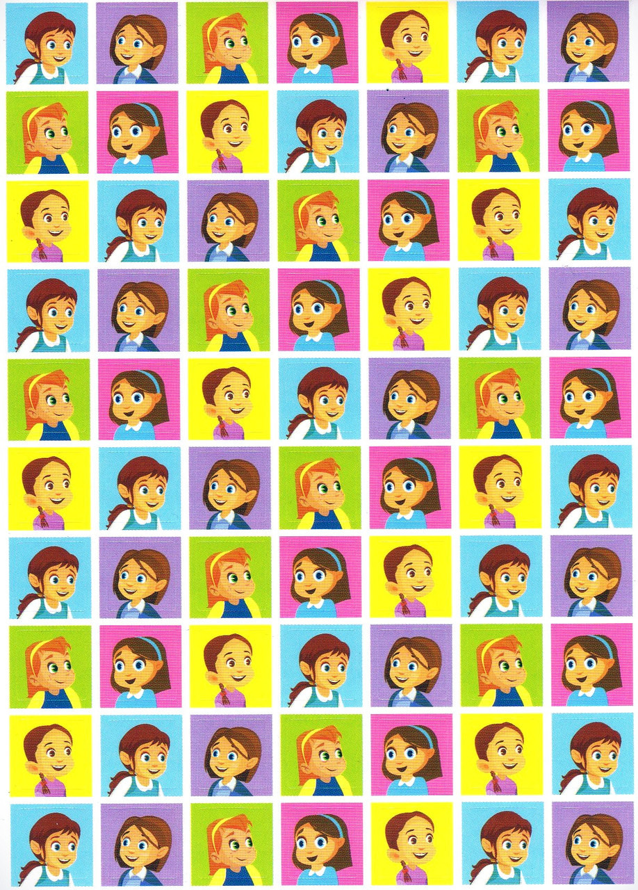 Girls Stickers for School Bus Incentive Charts (420 Stickers)