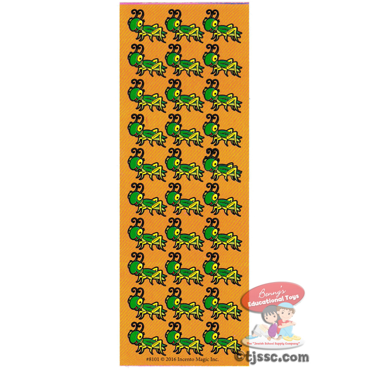 Small Grasshopper 0.75" Stickers for Passover