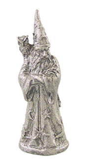 Wizard Statue with Owl
