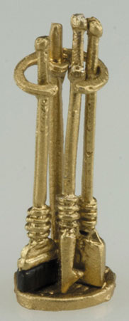 Fireplace Set, Gold Color