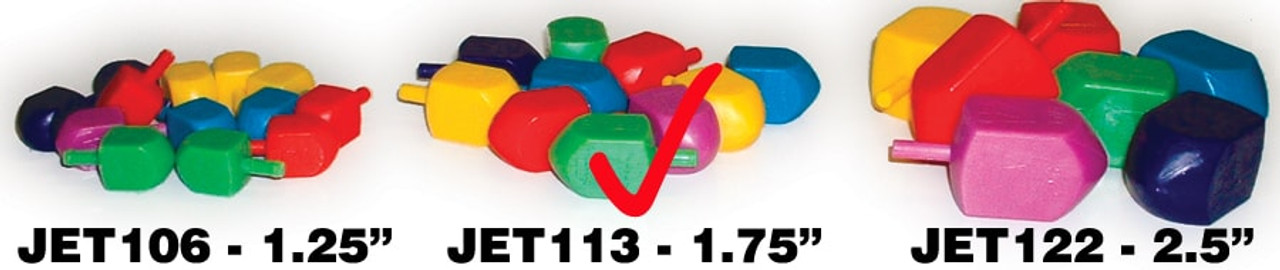 100 Medium Plastic Chanukah Dreidels