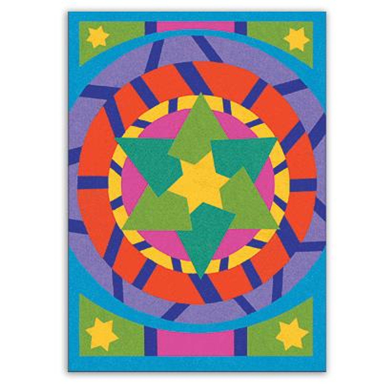 Star of David Jewish Sand Art Boards - 1 Dozen