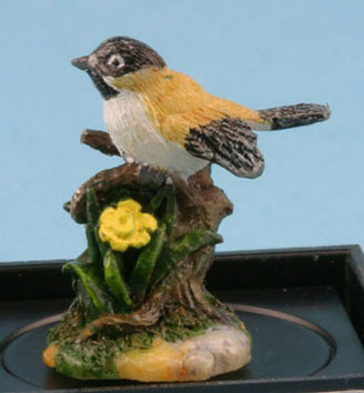 Black Capped (Hand Painted Bird Figure)
