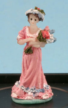 Victorian Lady Figurine (Soft Pink)